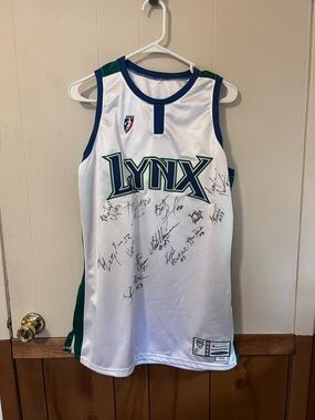 Champion Minnesota Lynx White Jersey with Green Trim